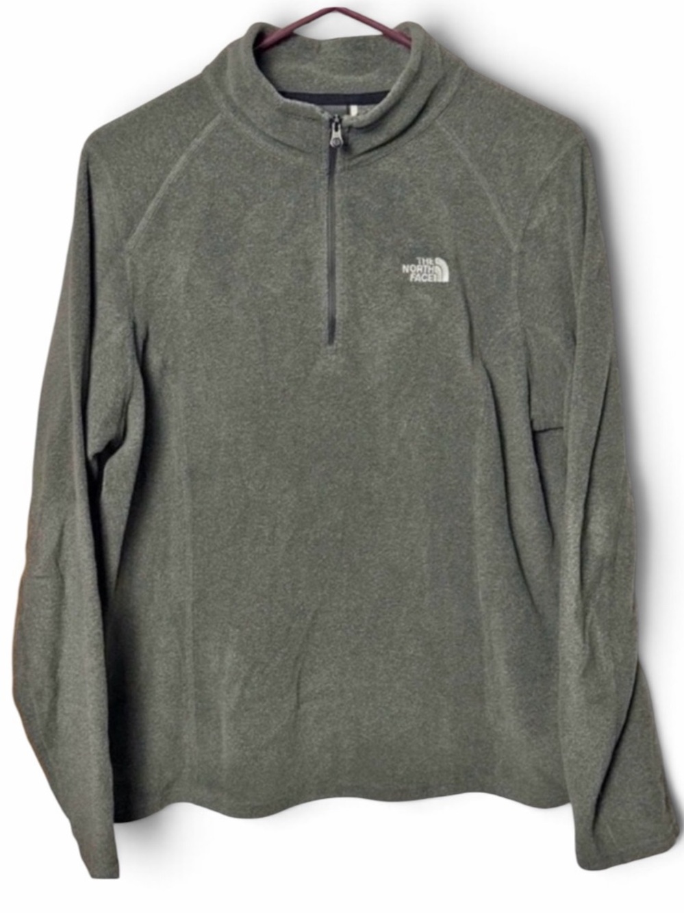 The North Face Charcoal Gray Quarter Zip Fleece Pullover Size Large